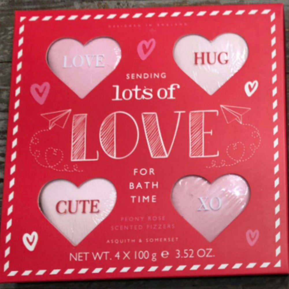 NEW Asquith & Somerset Peony Rose Bath Fizzers Bath Bombs